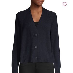 360 cashmere navy cardigan